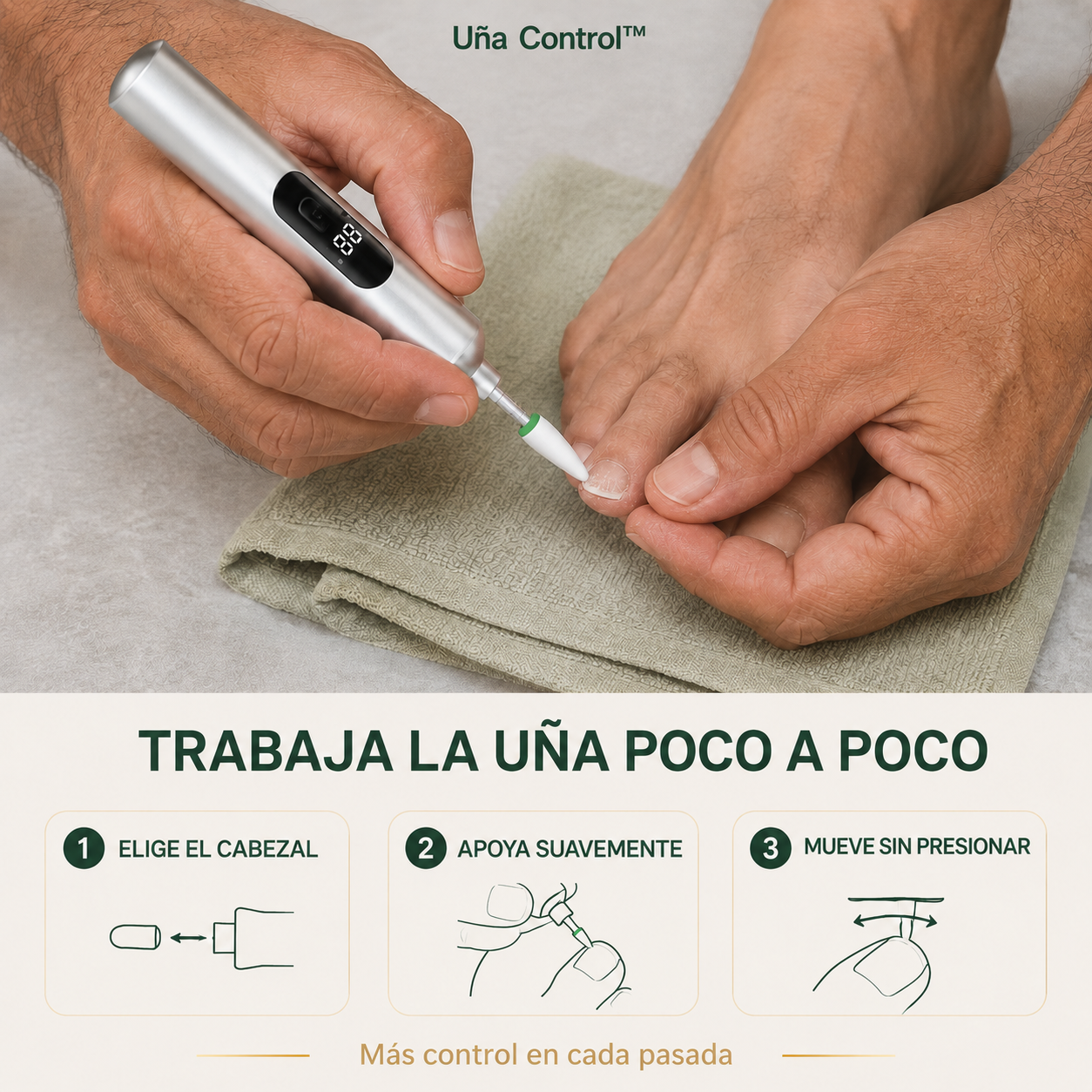 Uña Control™ – Pulidora Eléctrica para Uñas Gruesas