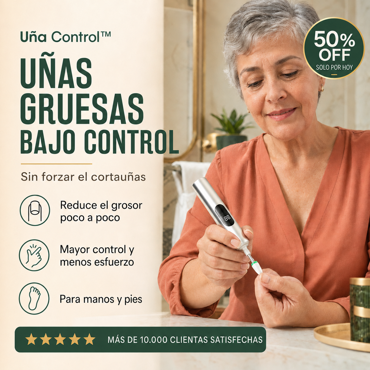 Uña Control™ – Pulidora Eléctrica para Uñas Gruesas