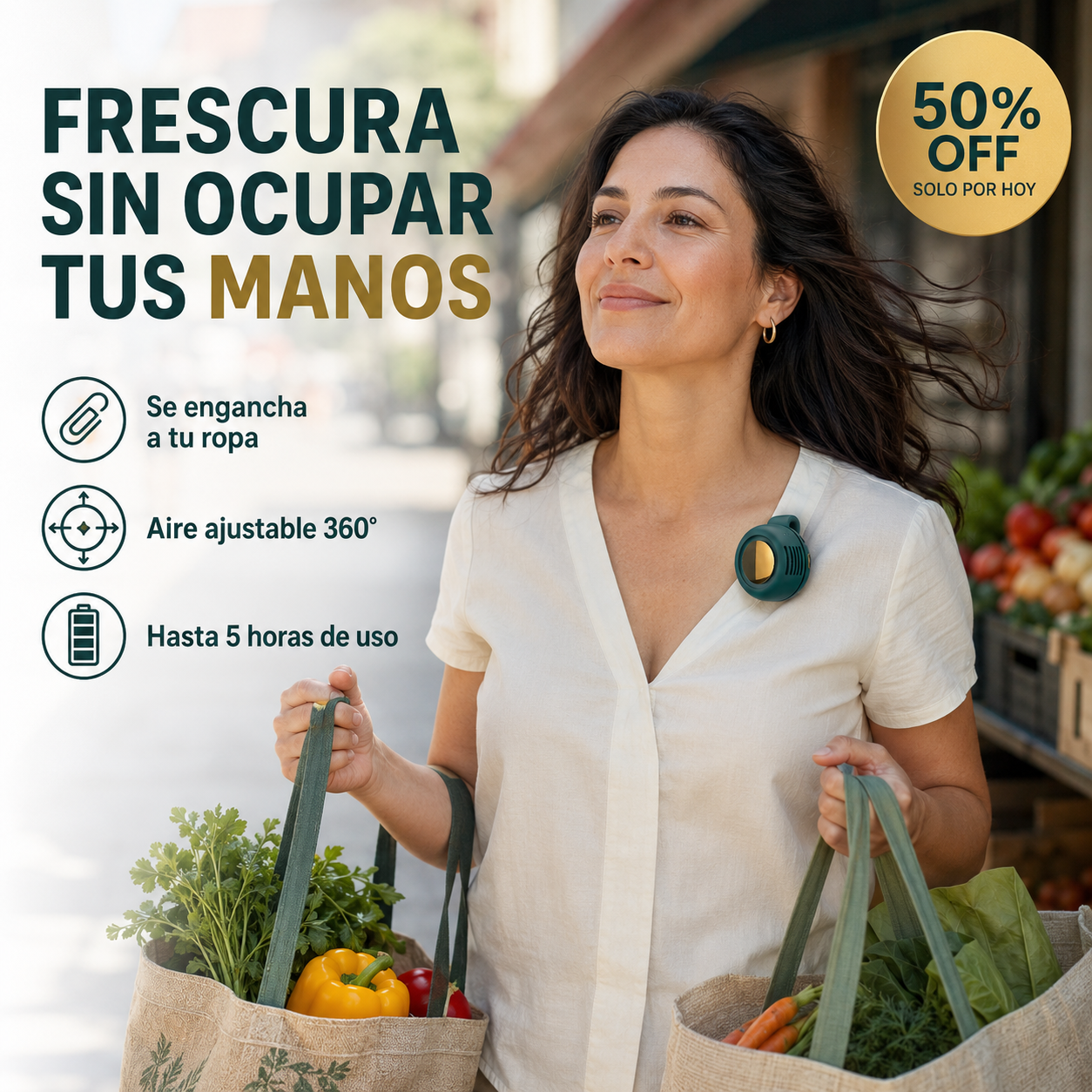BrisaLibre™ – Ventilador Personal Manos Libres