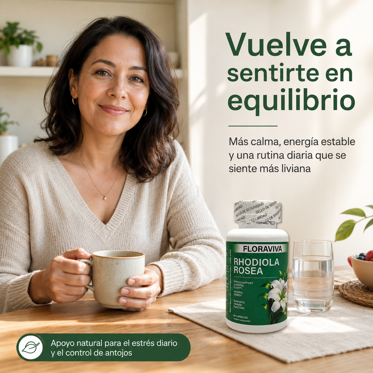 Rhodiola Rosea™ - Calma Natural para el Cortisol Alto