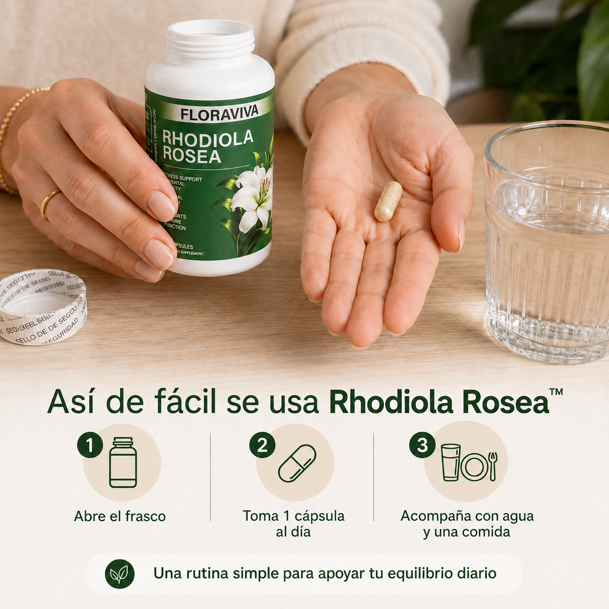 Rhodiola Rosea™ - Calma Natural para el Cortisol Alto