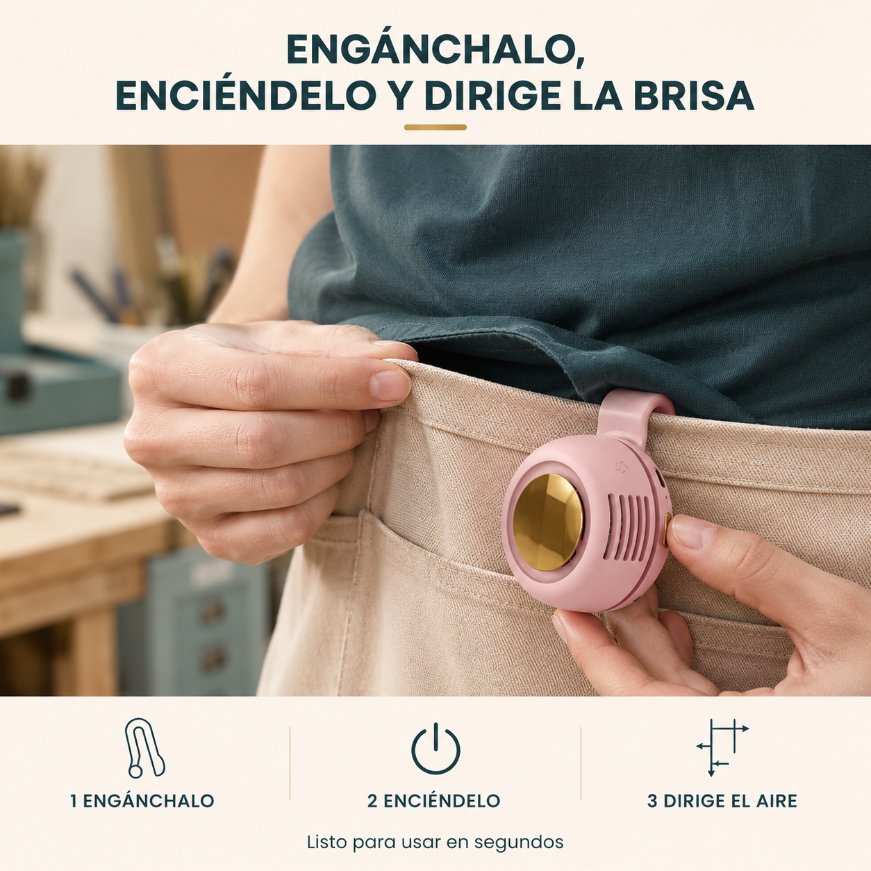 BrisaLibre™ – Ventilador Personal Manos Libres