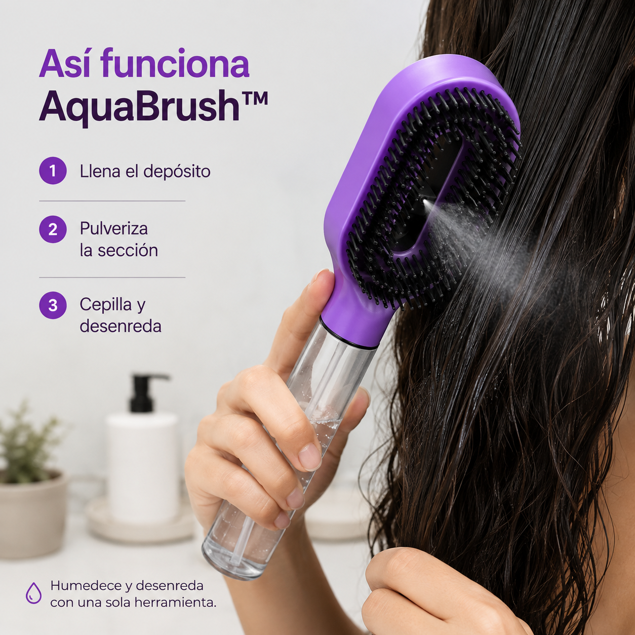AquaBrush™  - Cepillo Spray 2 en 1