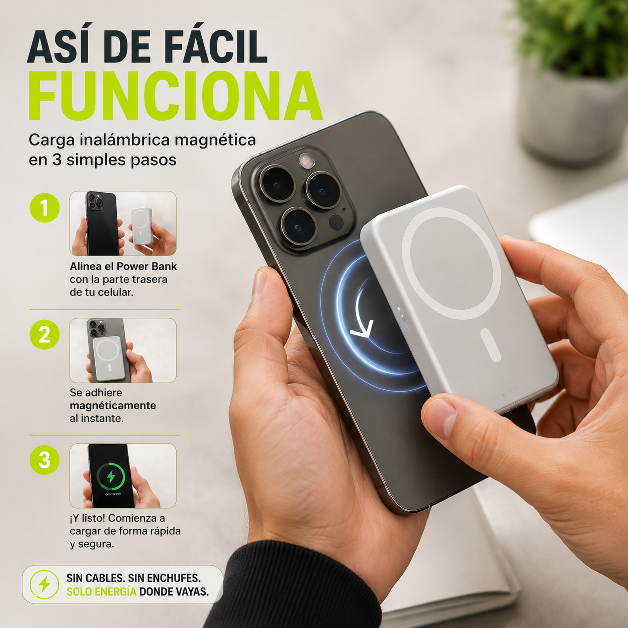 Power Bank Magnético™ - No Te Quedes Sin Batería