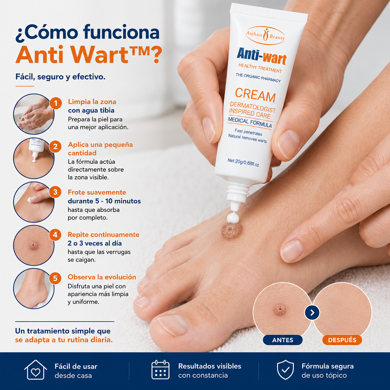 Anti Wart™ - Crema - Eliminador de Verrugas