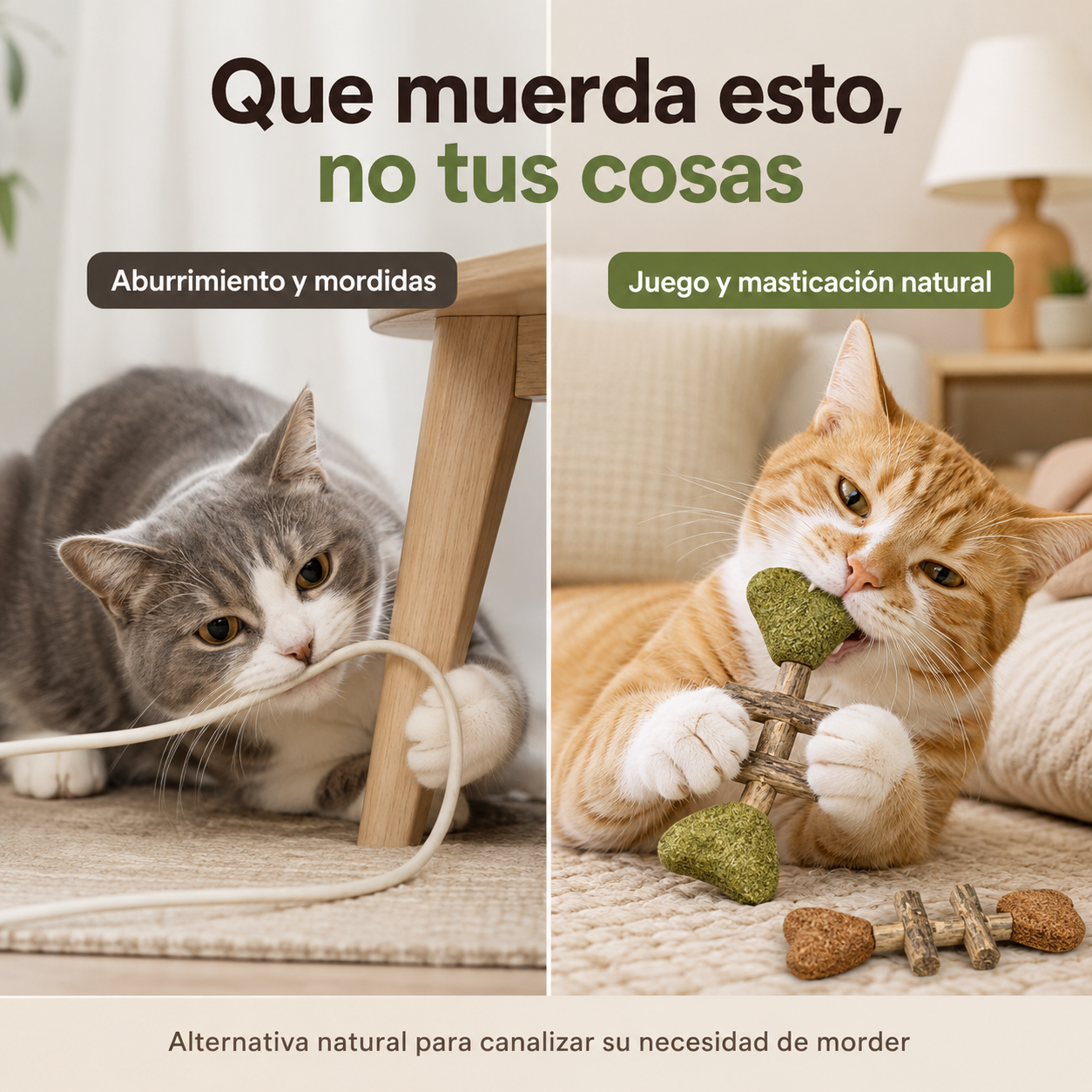 InstintoMiau™ – Barritas Naturales de Juego y Masticación