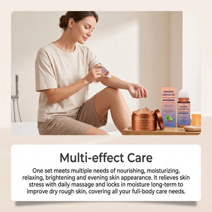 RitualRicino™ — Aceite de Ricino Multifunción con Roll-On de Cuarzo Rosa