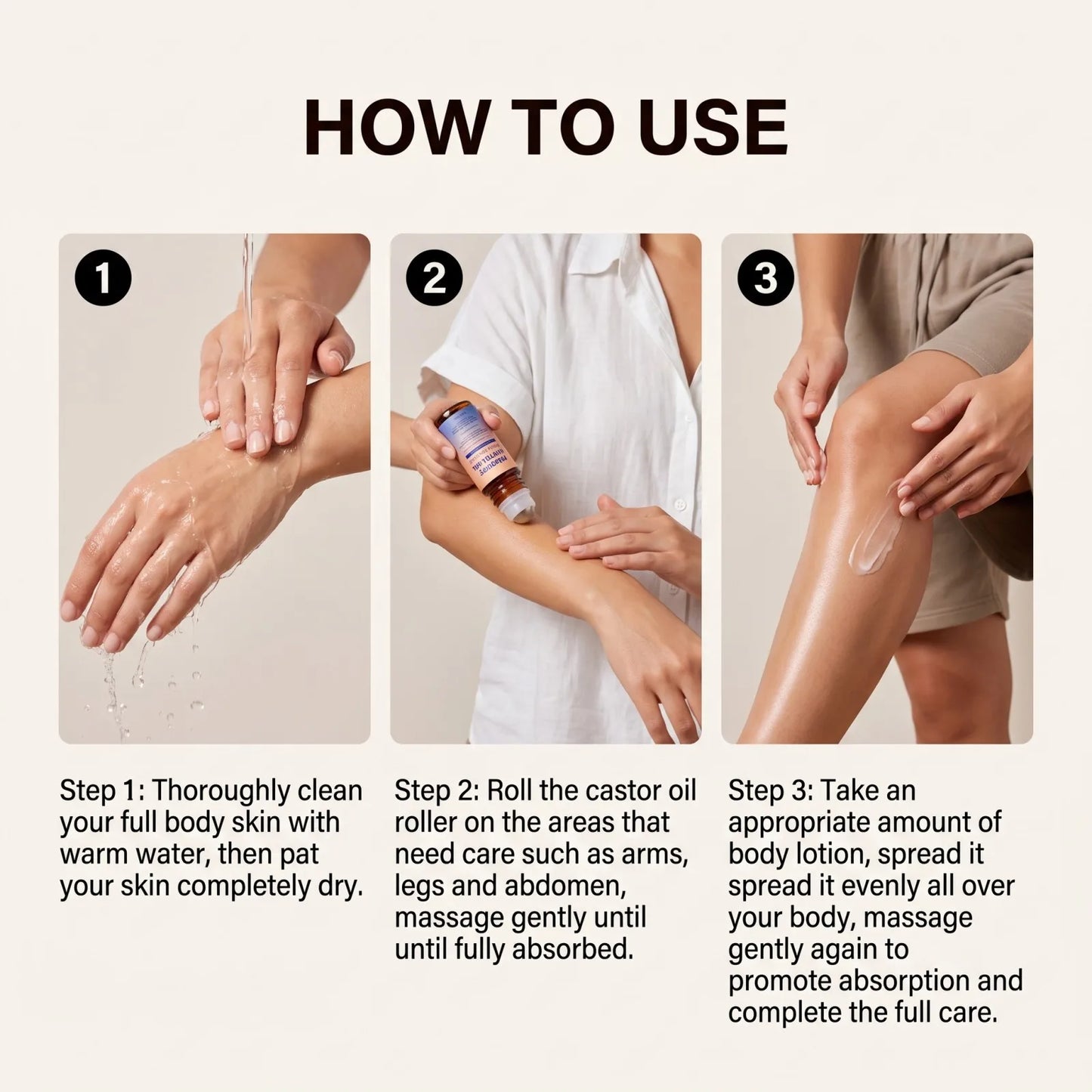RitualRicino™ — Aceite de Ricino Multifunción con Roll-On de Cuarzo Rosa